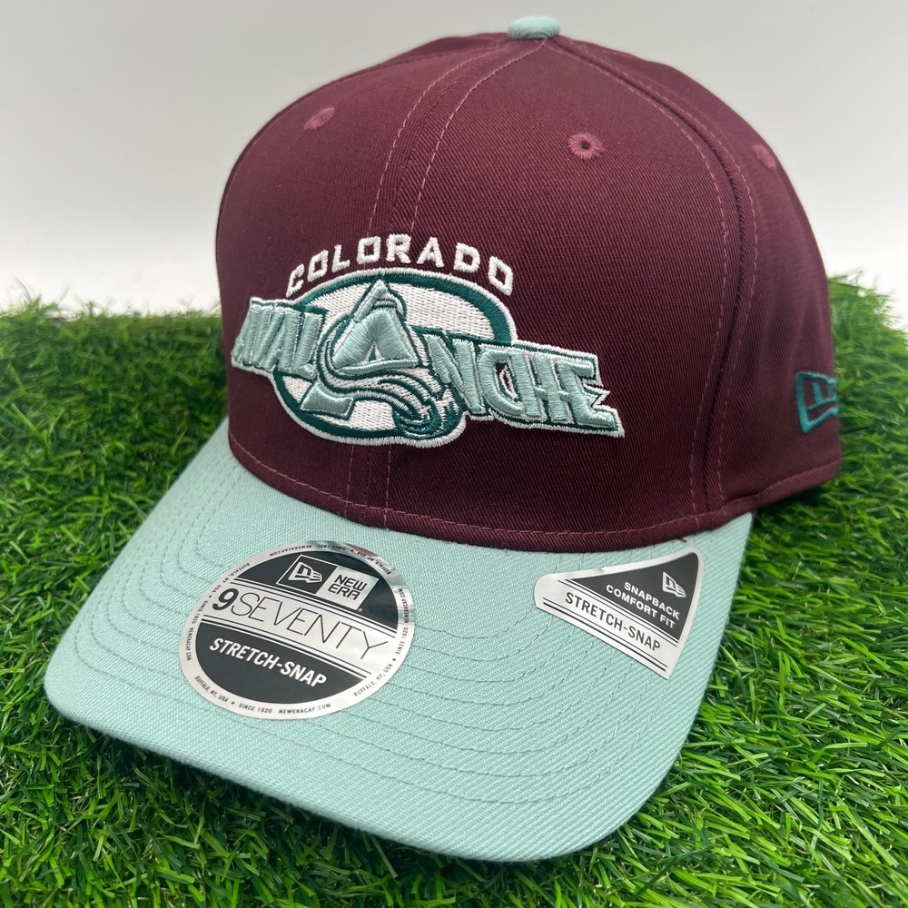 New Era Colorado Avalanche Maroon Blue 9Seventy Stretch Snap Adjustable Hat New